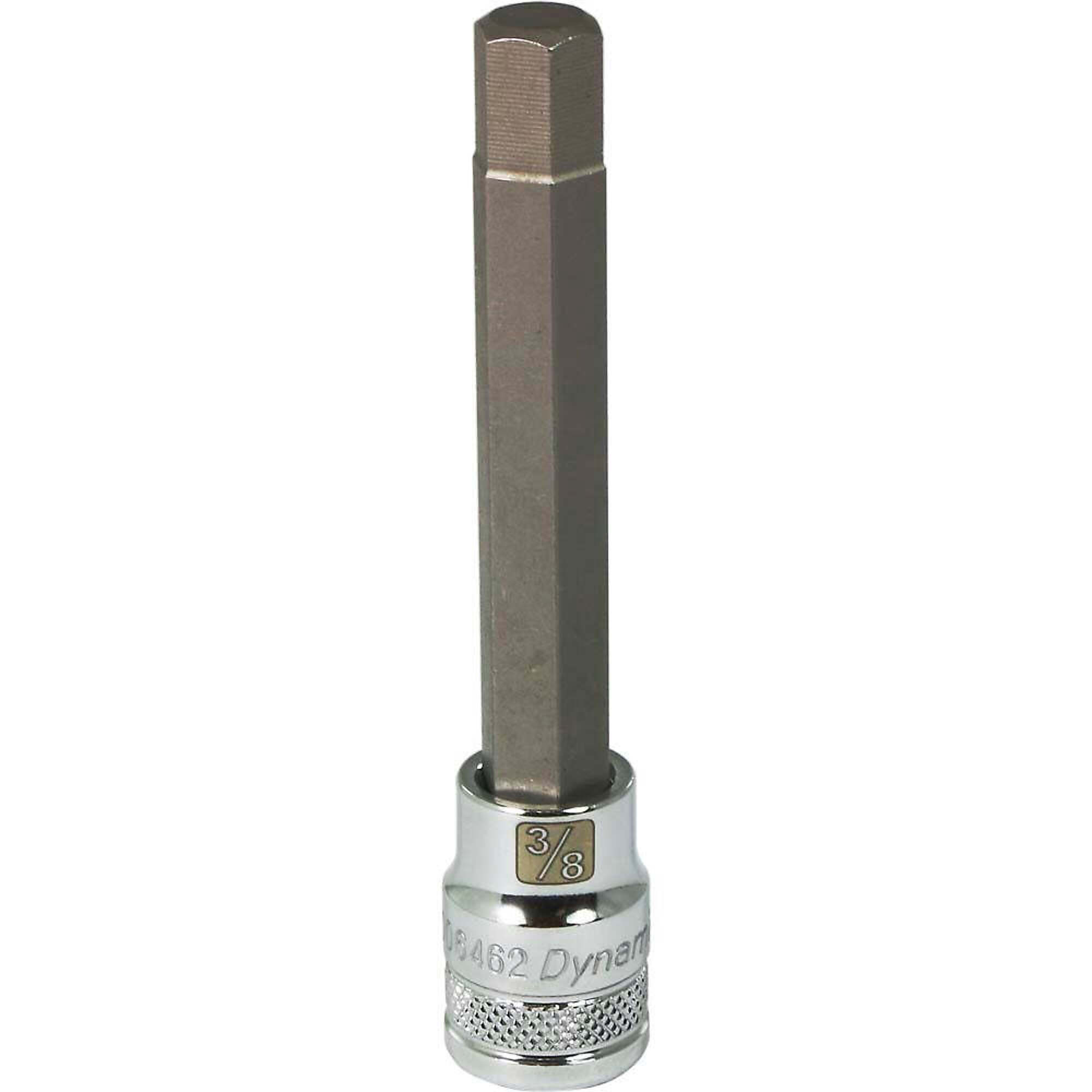 Dynamic Tools 3/8" Drive SAE Hex Head, 3/8" Long Bit, Chrome Finish Socket